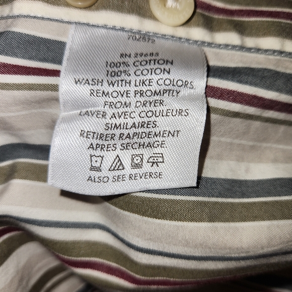 Pendleton Long Sleeve Shirt Multi Color Stripeed Mens Large - Picture 4 of 4